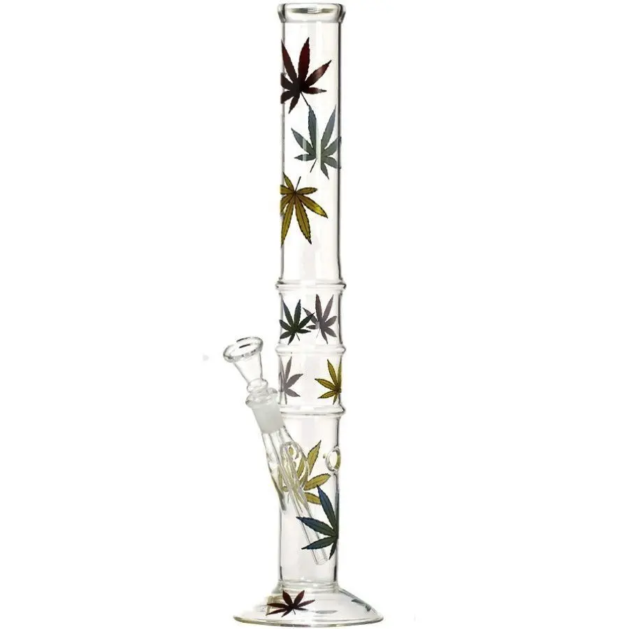 BONG IN VETRO MULTI LEAF H: 40cm Ø: 40mm Attacco: 14,5mm LEAF
