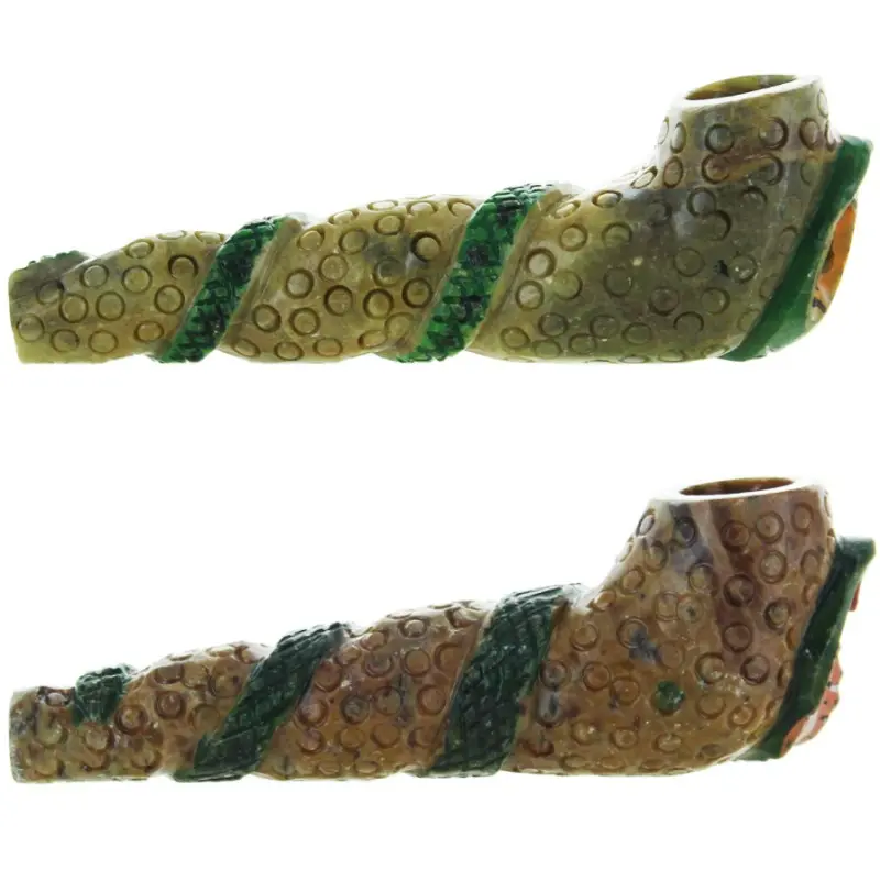 PIPA IN PIETRA SNAKE MIX COLORS 9 cm